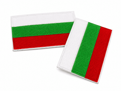 Patch drapeau bulgare 6,3x3,8 cm – thermocollant sans velcro