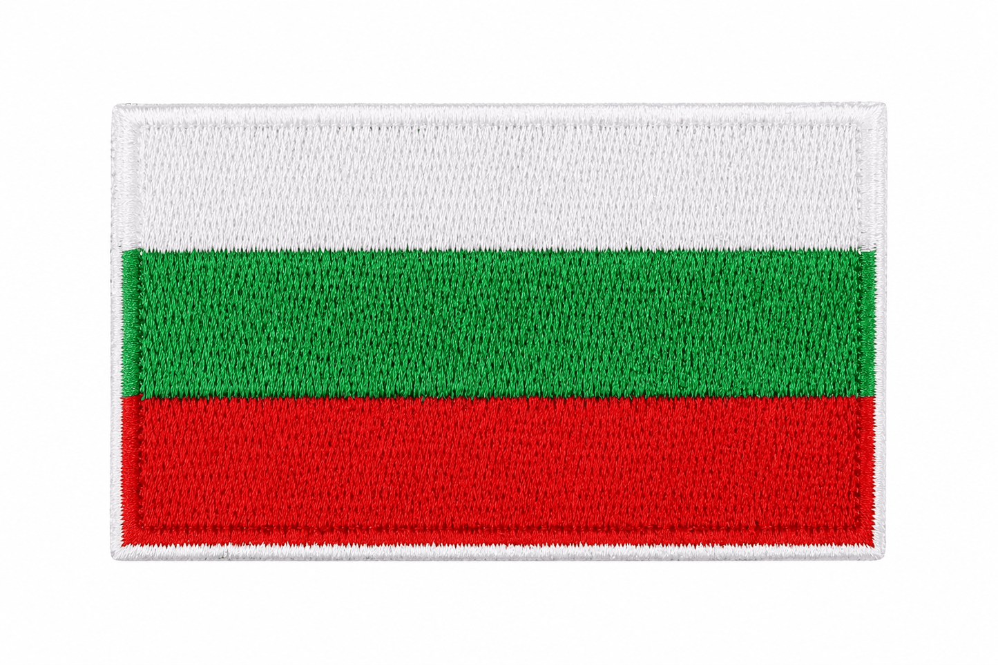 Patch drapeau bulgare 6,3x3,8 cm – thermocollant sans velcro