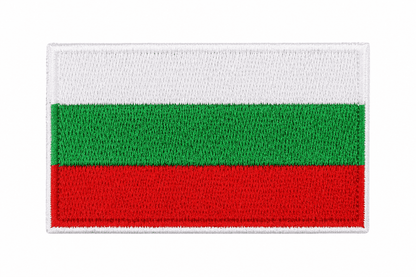 Patch drapeau bulgare 6,3x3,8 cm – thermocollant sans velcro