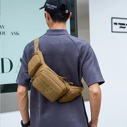 Sacoche tactique pour ceinture avec système MOLLE et compartiment pour pistolet 600D