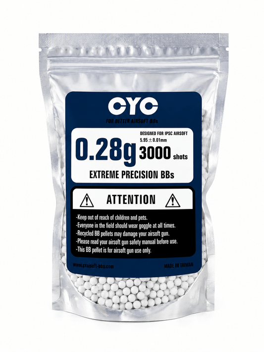 Billots airsoft CYC 0.28g Precision BBs 3000 pièces