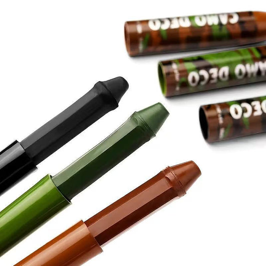 Crème de camouflage pour visage – 3 bâtons pour camouflage tactique
