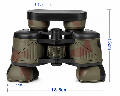 Jumelles compactes camouflage avec mise au point centrale