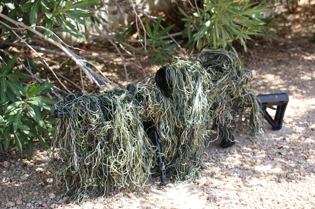 Revêtement de camouflage type Ghillie pour arme