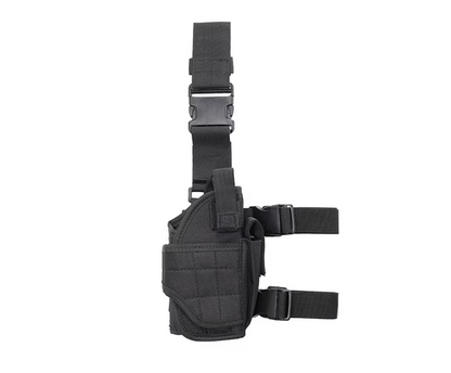 Étui de cuisse réglable, cuisse droite, noir