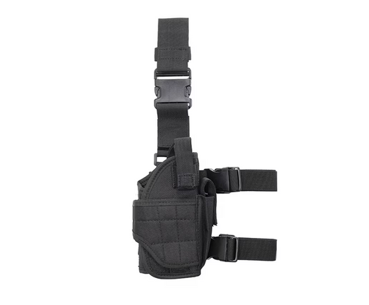 Étui de cuisse réglable, cuisse droite, noir