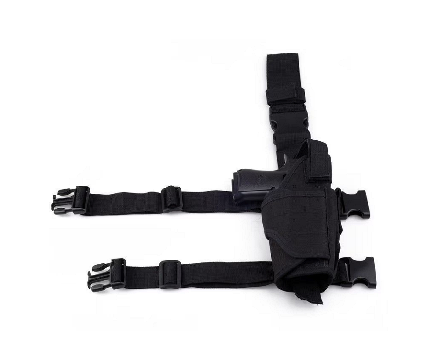 Étui de cuisse réglable, cuisse droite, noir