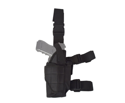 Étui de cuisse réglable, cuisse droite, noir