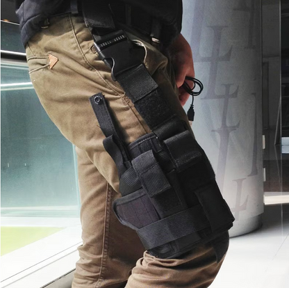 Étui de cuisse réglable, cuisse droite, noir