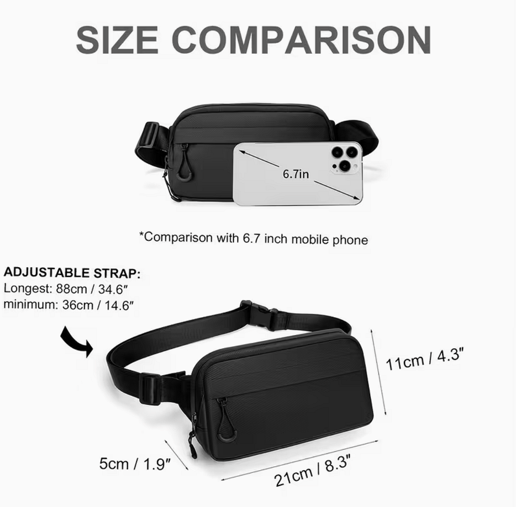 Sac banane compact EDC – sac everyday carry minimaliste