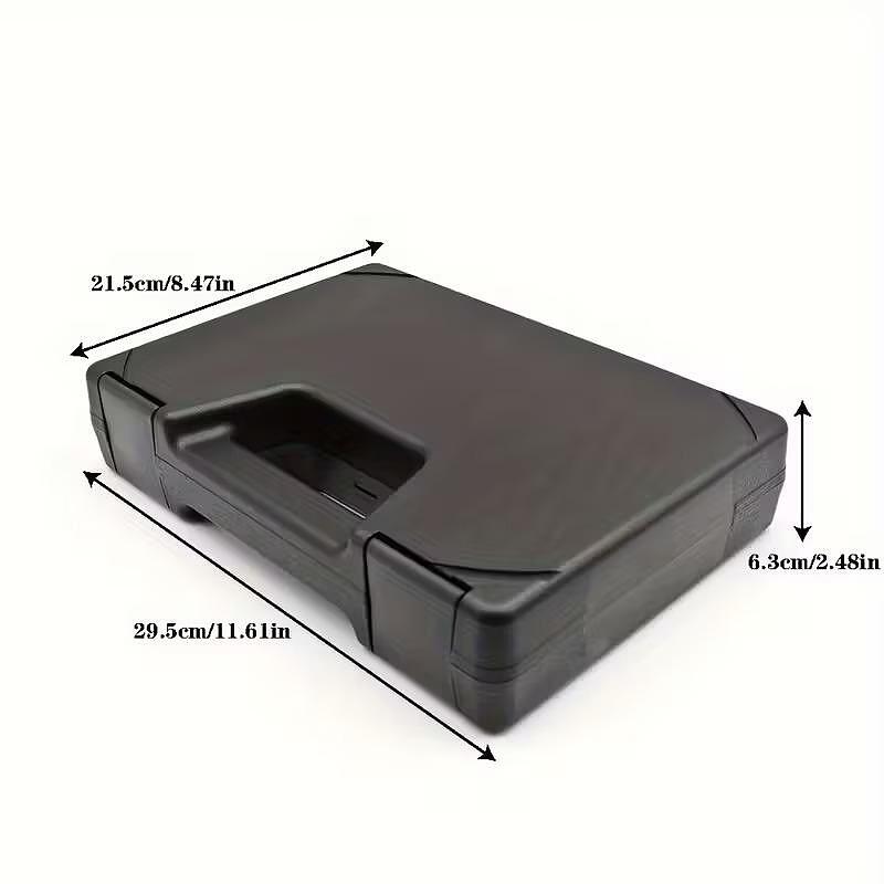 Mallette pour pistolet en plastique avec rembourrage - noir