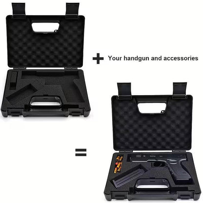 Mallette pour pistolet en plastique avec rembourrage - noir