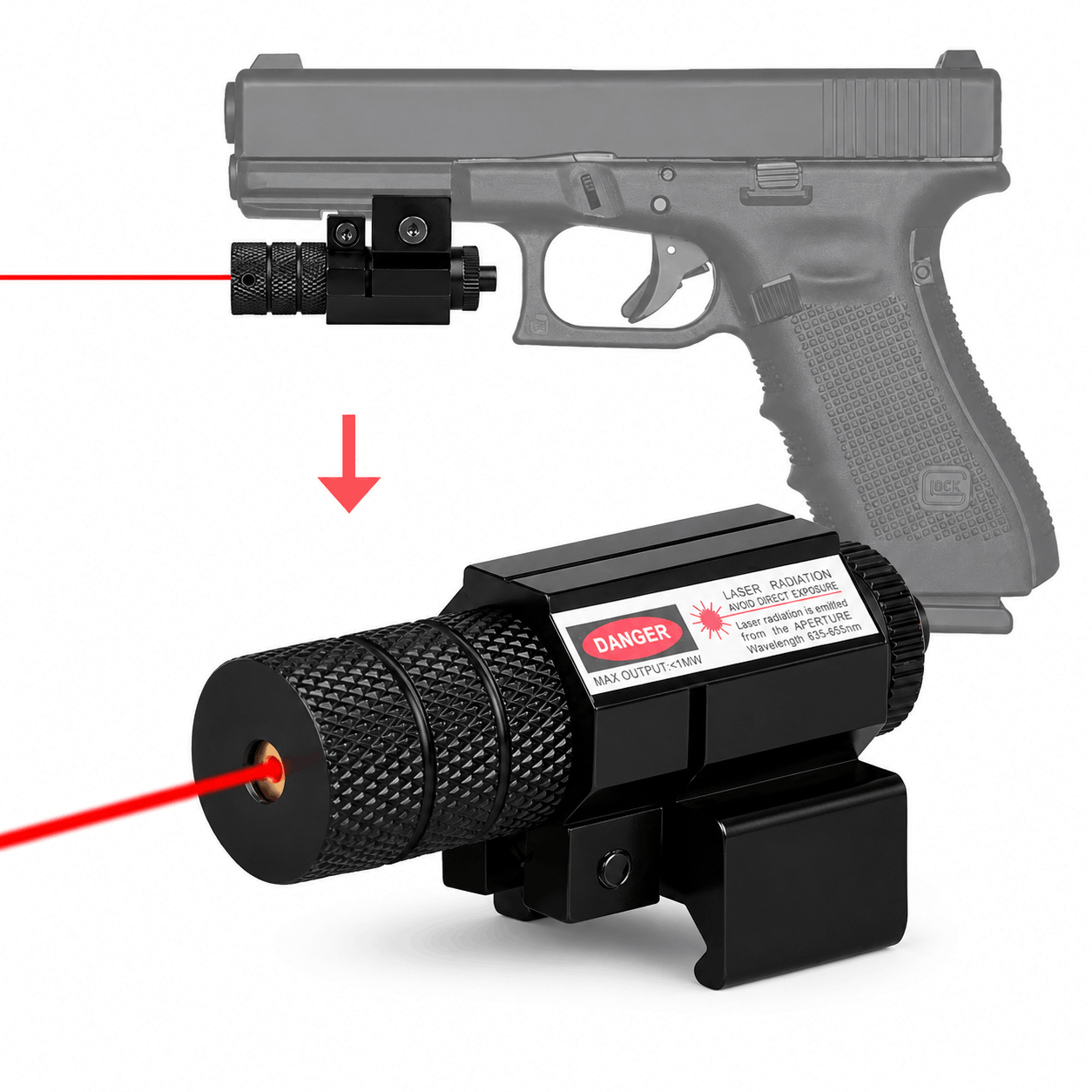 Module laser BlackAirsoft Pressure Switch Red Laser
