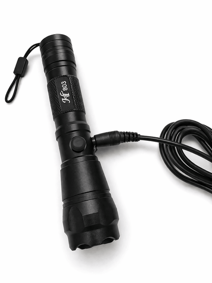 Lampe LED Black Airsoft 903 12V avec chargeur et batterie rechargeable