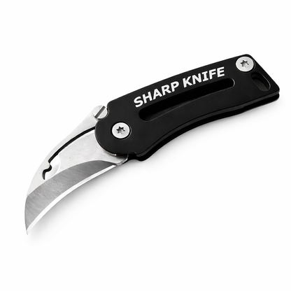 Mini couteau pliant courbé pour porte-clés – outil EDC compact