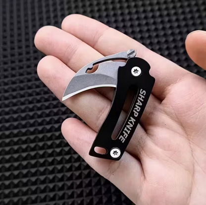 Mini couteau pliant courbé pour porte-clés – outil EDC compact