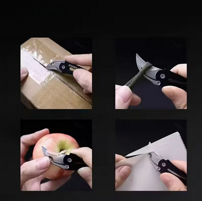 Mini couteau pliant courbé pour porte-clés – outil EDC compact