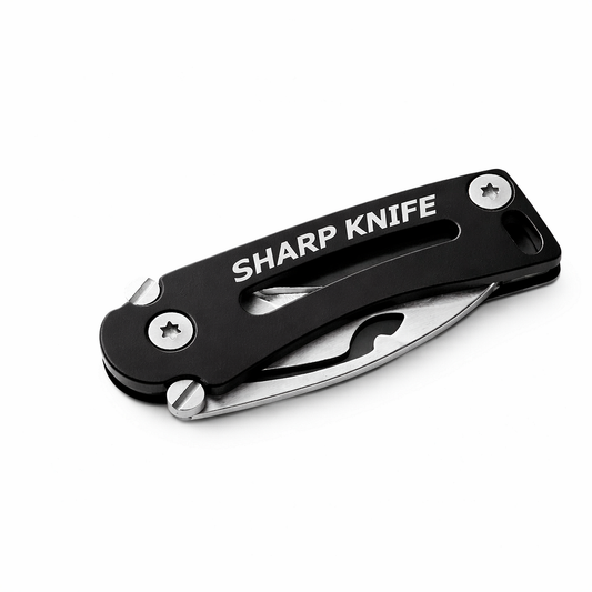 Mini couteau pliant courbé pour porte-clés – outil EDC compact