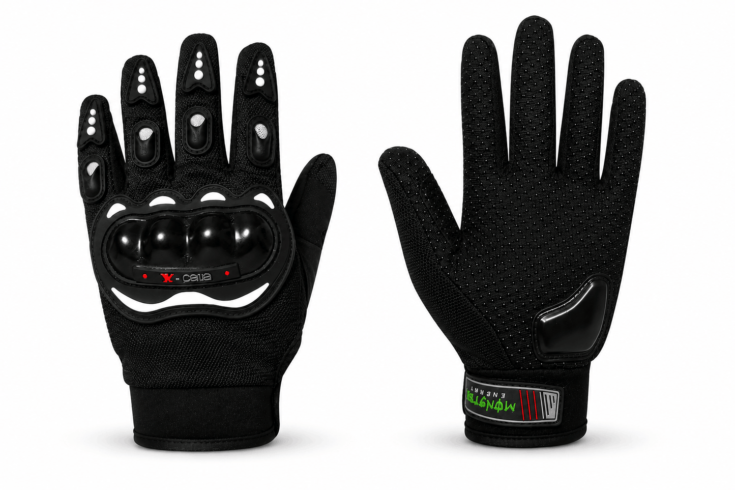 Gants moto avec protections rigides - L