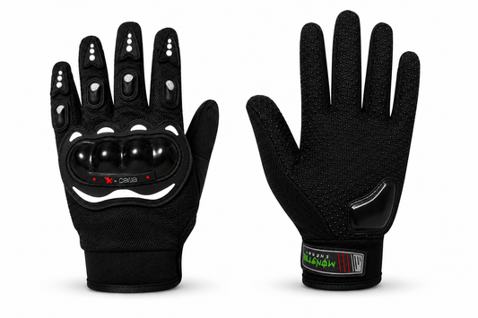 Gants moto avec protections rigides - L