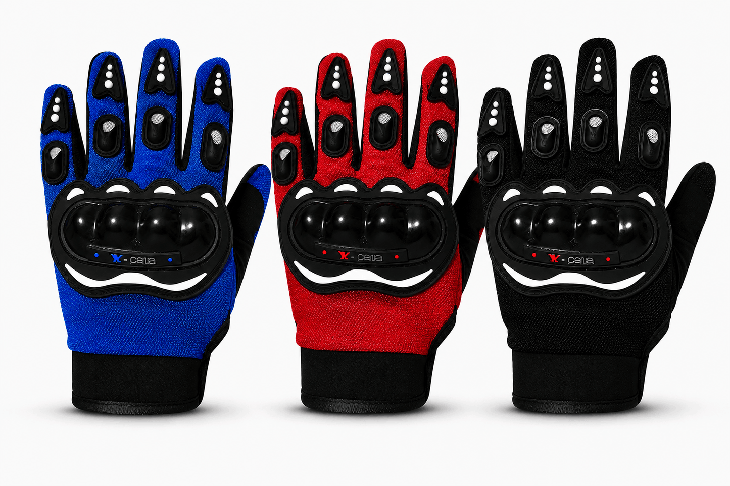 Gants moto avec protections rigides - L