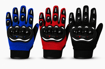 Gants moto avec protections rigides - L