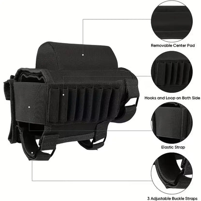 Couvre-culasse avec emplacements pour cartouches de chasse, noir