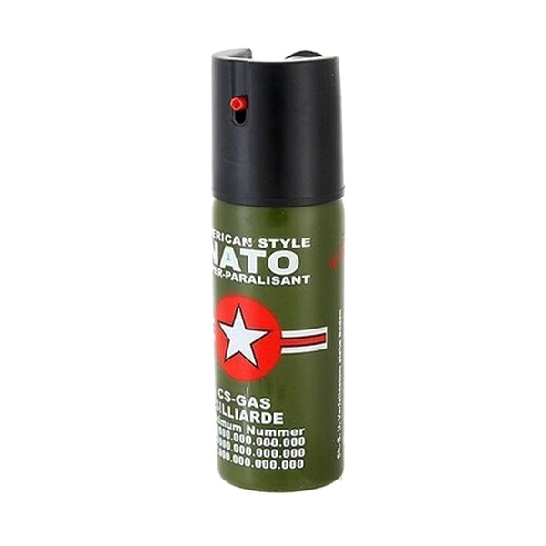 Spray au poivre NATO CS-GAS 60 ml – spray de défense personnelle avec buse Jet jusqu’à 3 m