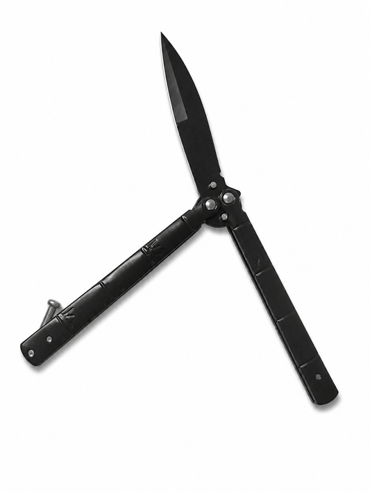 Couteau papillon pliant Black Airsoft Shadow