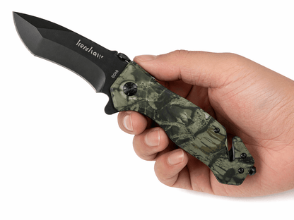 Couteau pliant avec manche camouflage