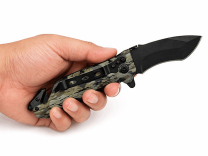 Couteau pliant avec manche camouflage