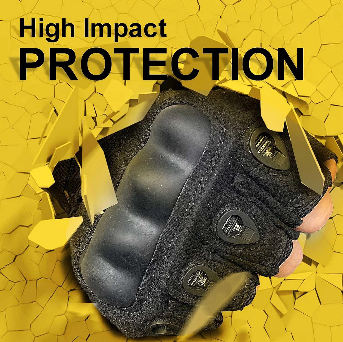 Gants tactiques sans doigts, avec protections