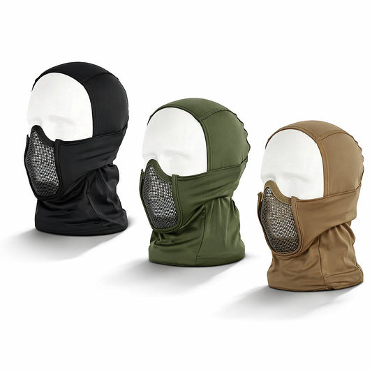 Cagoule tactique avec masque buccal intégré