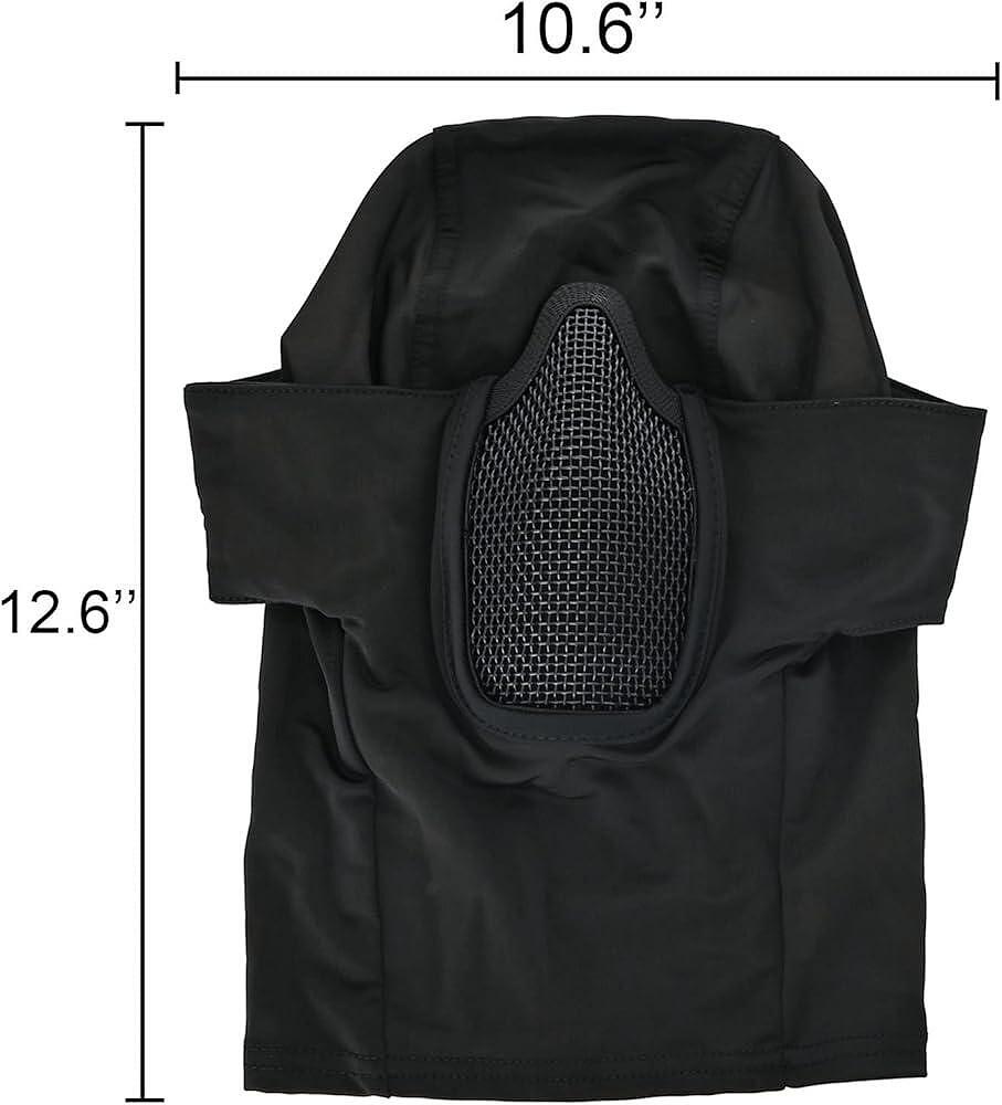 Cagoule tactique avec masque buccal intégré