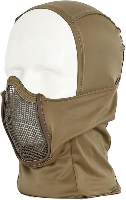 Cagoule tactique avec masque buccal intégré