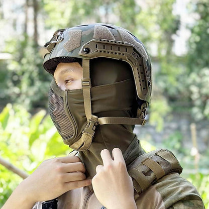 Cagoule tactique avec masque buccal intégré