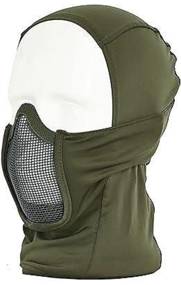 Cagoule tactique avec masque buccal intégré