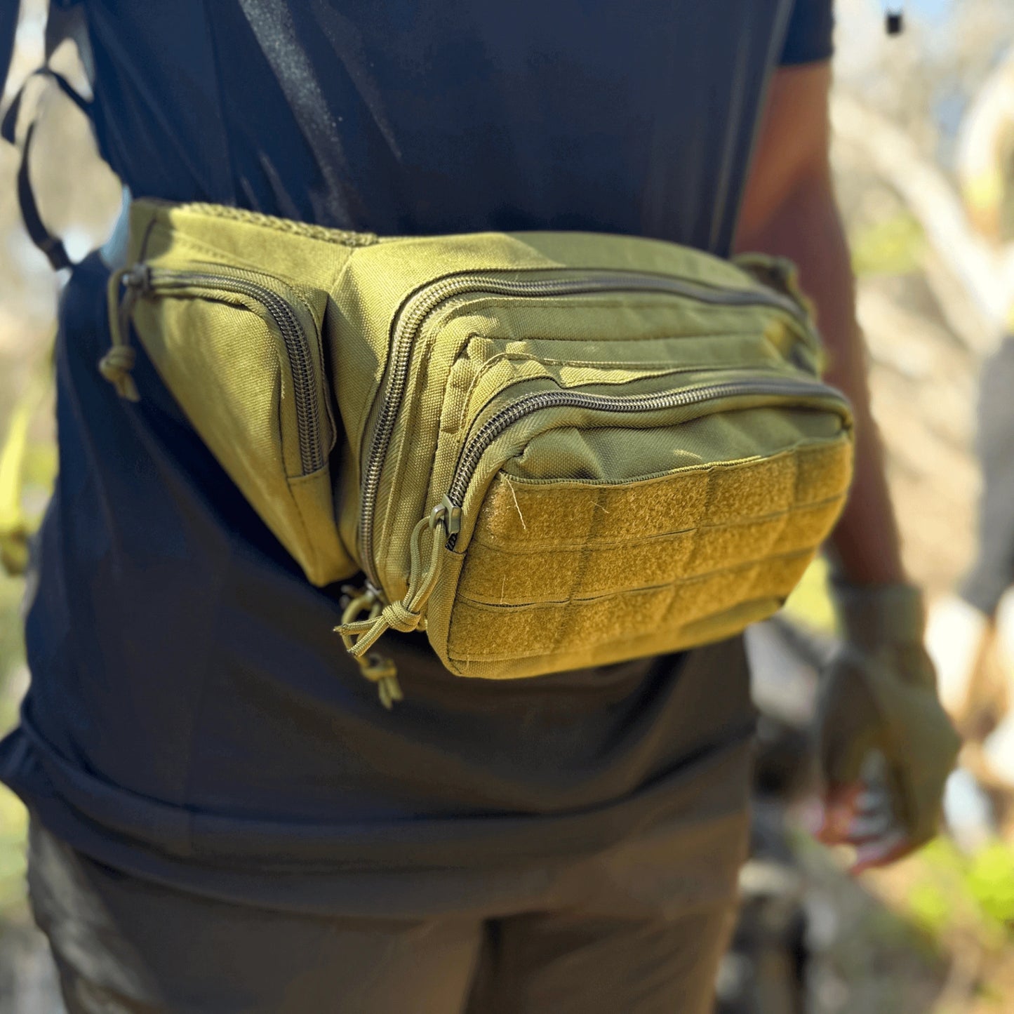 Sacoche tactique pour ceinture avec système MOLLE et compartiment pour pistolet 600D