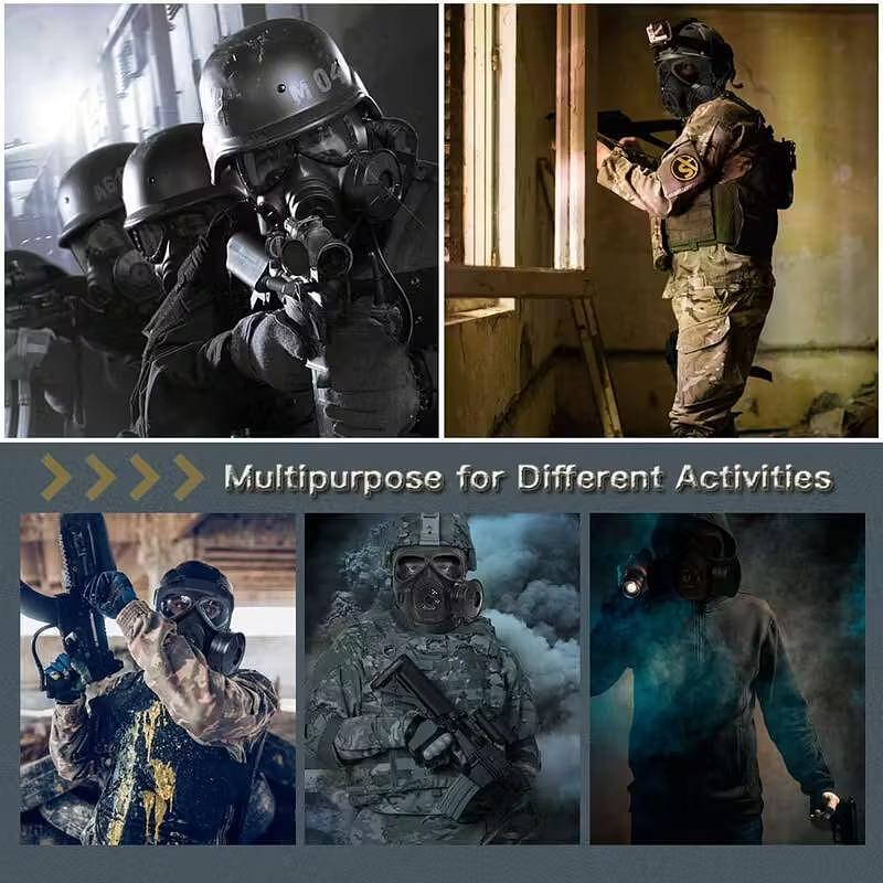 Masque tactique avec doubles filtres – style SWAT