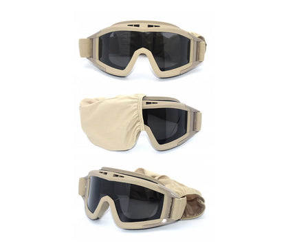 Masque de protection tactique, lunettes anti-buée