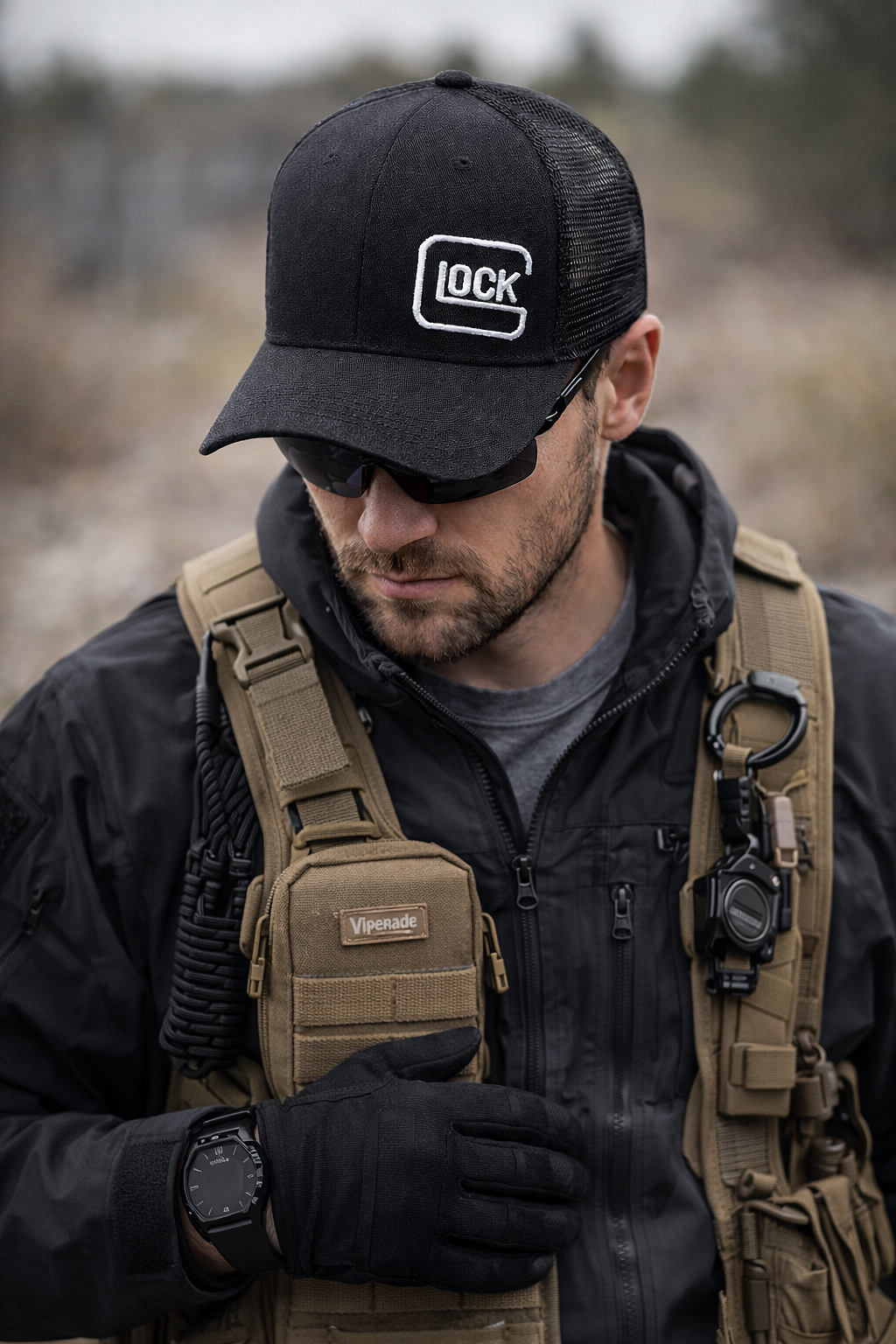 Casquette tactique Glock avec panneau velcro – casquette de baseball tactique