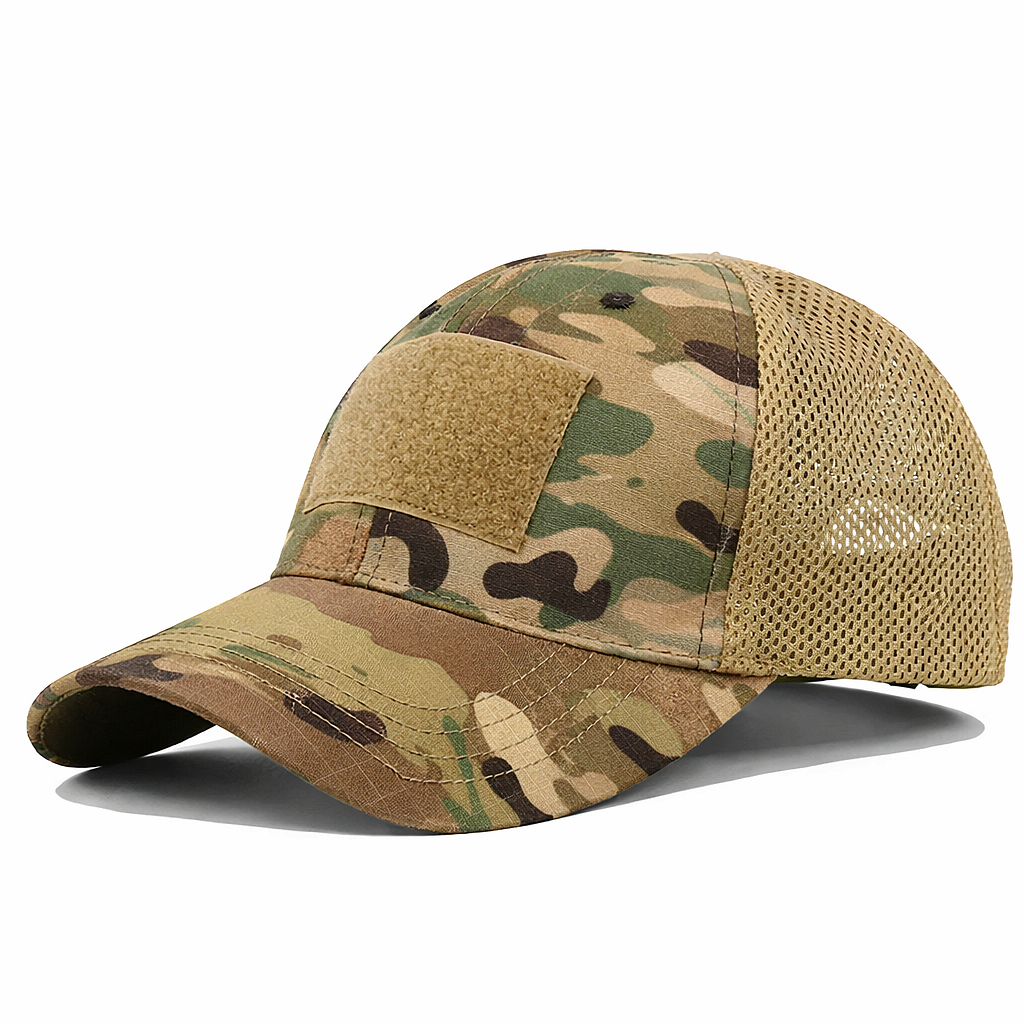 Casquette Trucker tactique avec visière en maille, velcro