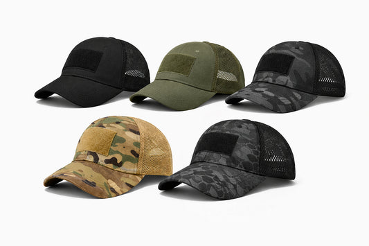 Casquette Trucker tactique avec visière en maille, velcro