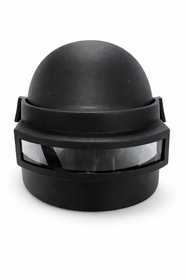 Casque de protection tactique avec visière – style SWAT, noir