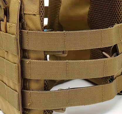 Gilet tactique Plate Carrier, système MOLLE, réglable