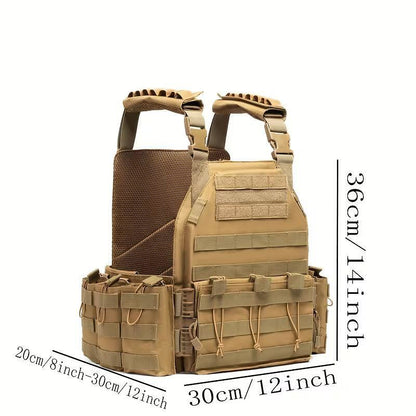 Gilet tactique Plate Carrier, système MOLLE, avec modules - réglable