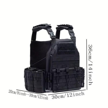 Gilet tactique Plate Carrier, système MOLLE, avec modules - réglable