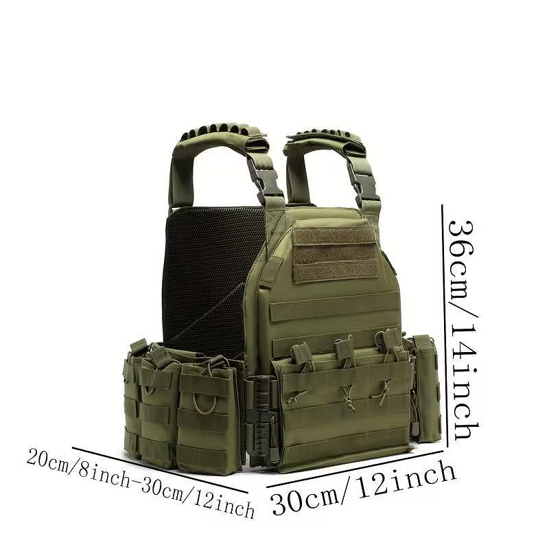 Gilet tactique Plate Carrier, système MOLLE, avec modules - réglable