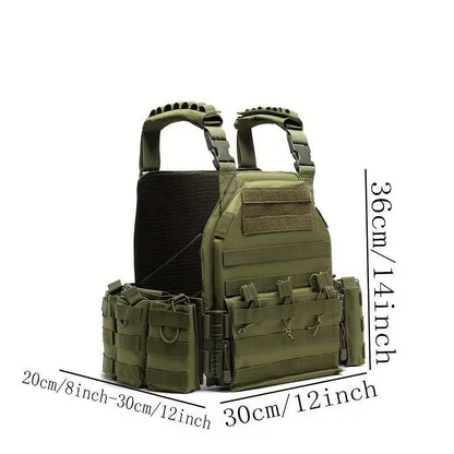 Gilet tactique Plate Carrier, système MOLLE, avec modules - réglable