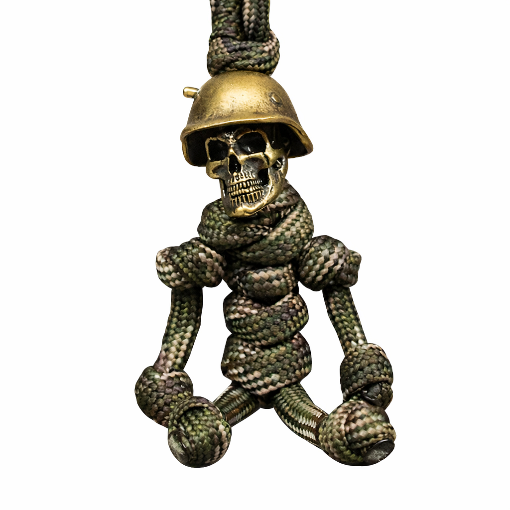 Porte-clés tactique Paracord Skull Soldier
